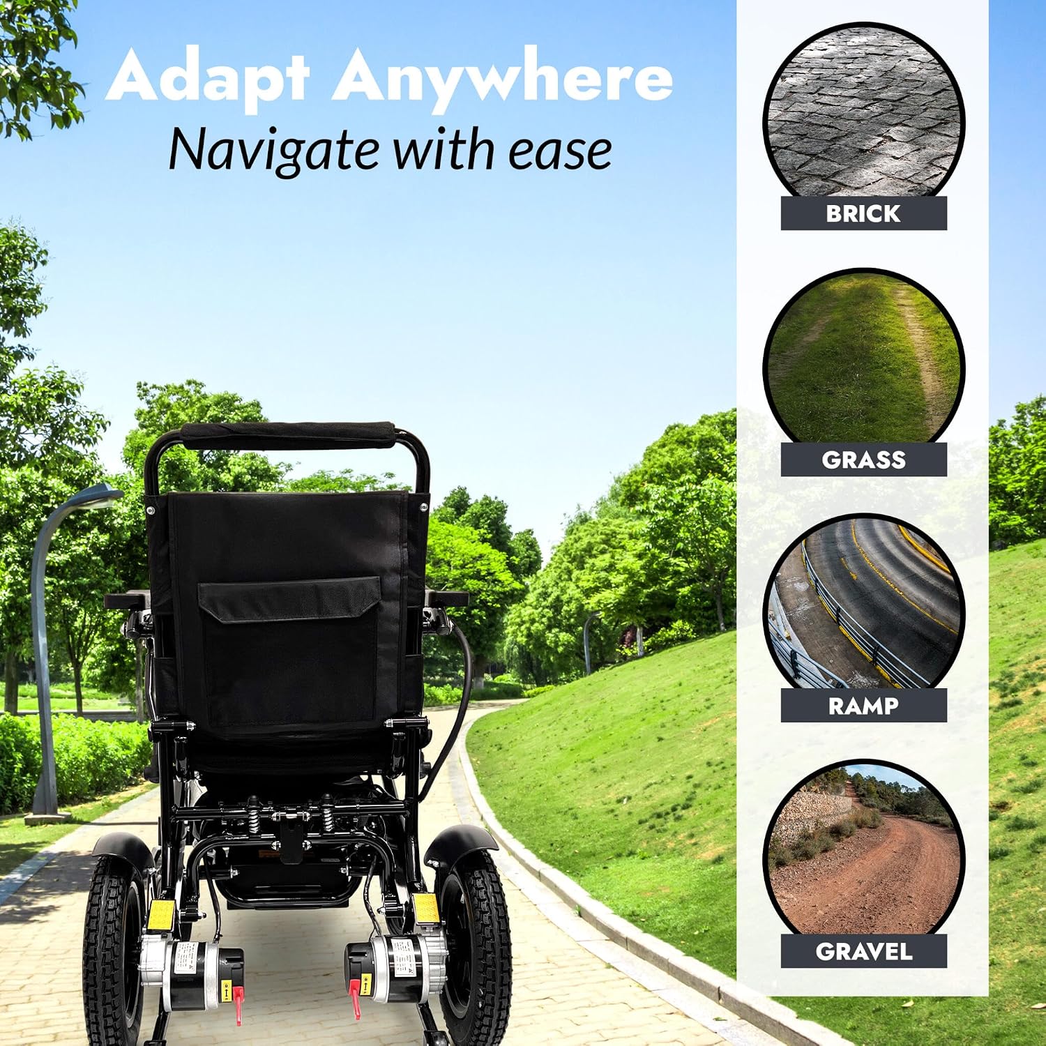 Majestic IQ-8000 Electric Wheelchairs for Adults,Foldable Lightweight Electric Wheelchair,Light Weight Folding Power Chair for Seniors,Portable Motorized Wheelchair,Durable Ultra Light Wheel Chair