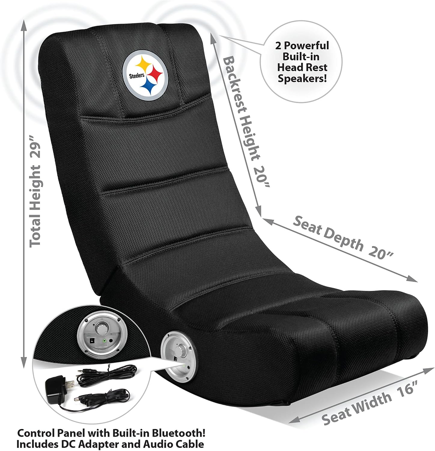 Imperial Blue Chicago Bears Video Chair with Bluetooth