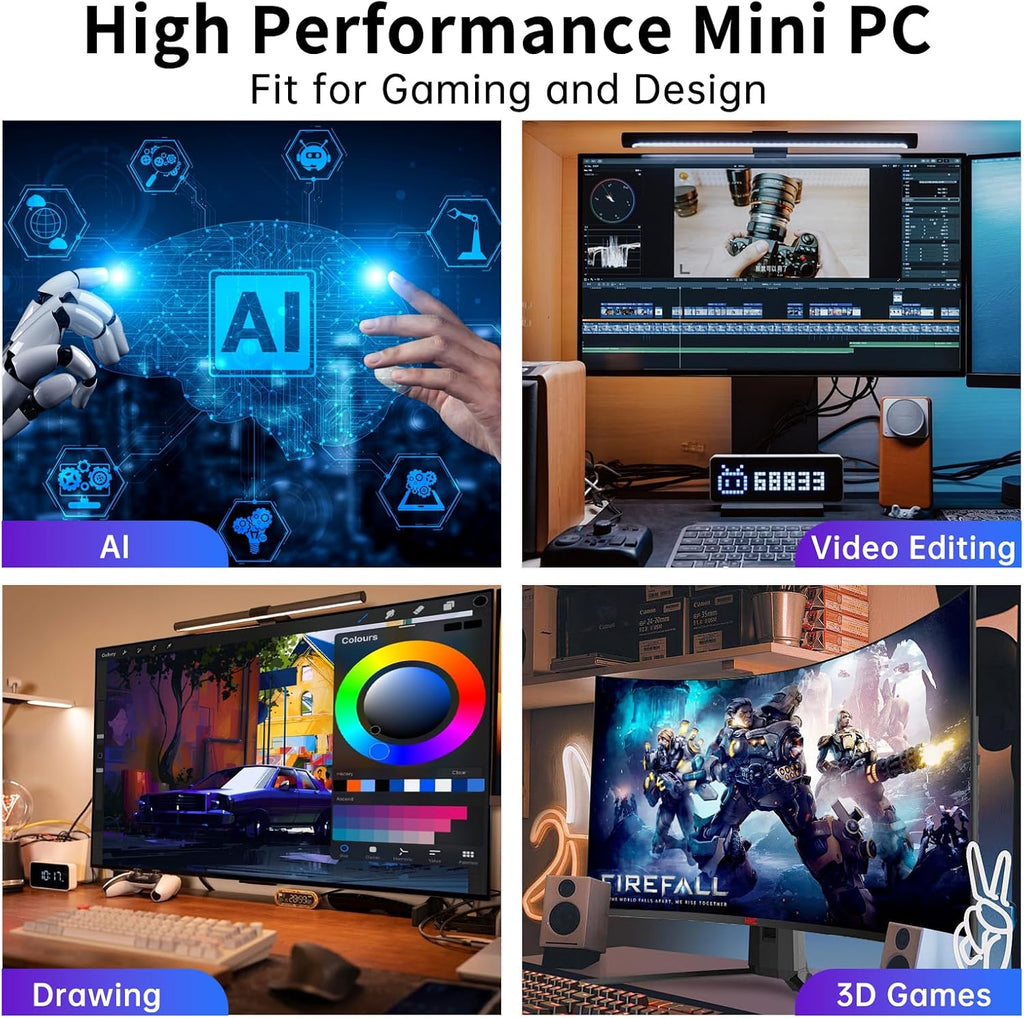 msecore Mini Gaming PC with Core i9-12900F Upto 5.1GHz, 64G DDR5 RAM 2T PCIE 4.0 SSD, Geforce RTX 3060 12G Desktop Computer, 2* HDMI, 2* DisplayPort, WiFi 6e, 8K, Windows 11 Pro