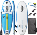 THURSO SURF Prodigy Junior Kids Inflatable SUP Stand Up Paddle Board 7'6 x 30'' x 4'' Two Layer Includes Adjustable Carbon Shaft Paddle/3 Fins/Leash/Duffle Bag/NO Pump Included