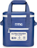 RTIC Ultra-Tough Soft Cooler 20 Can, Insulated Bag Portable Ice Chest Box for Lunch, Beach, Drink, Beverage, Travel, Camping, Picnic, Car, Trips, Floating Cooler Leak-Proof with Zipper