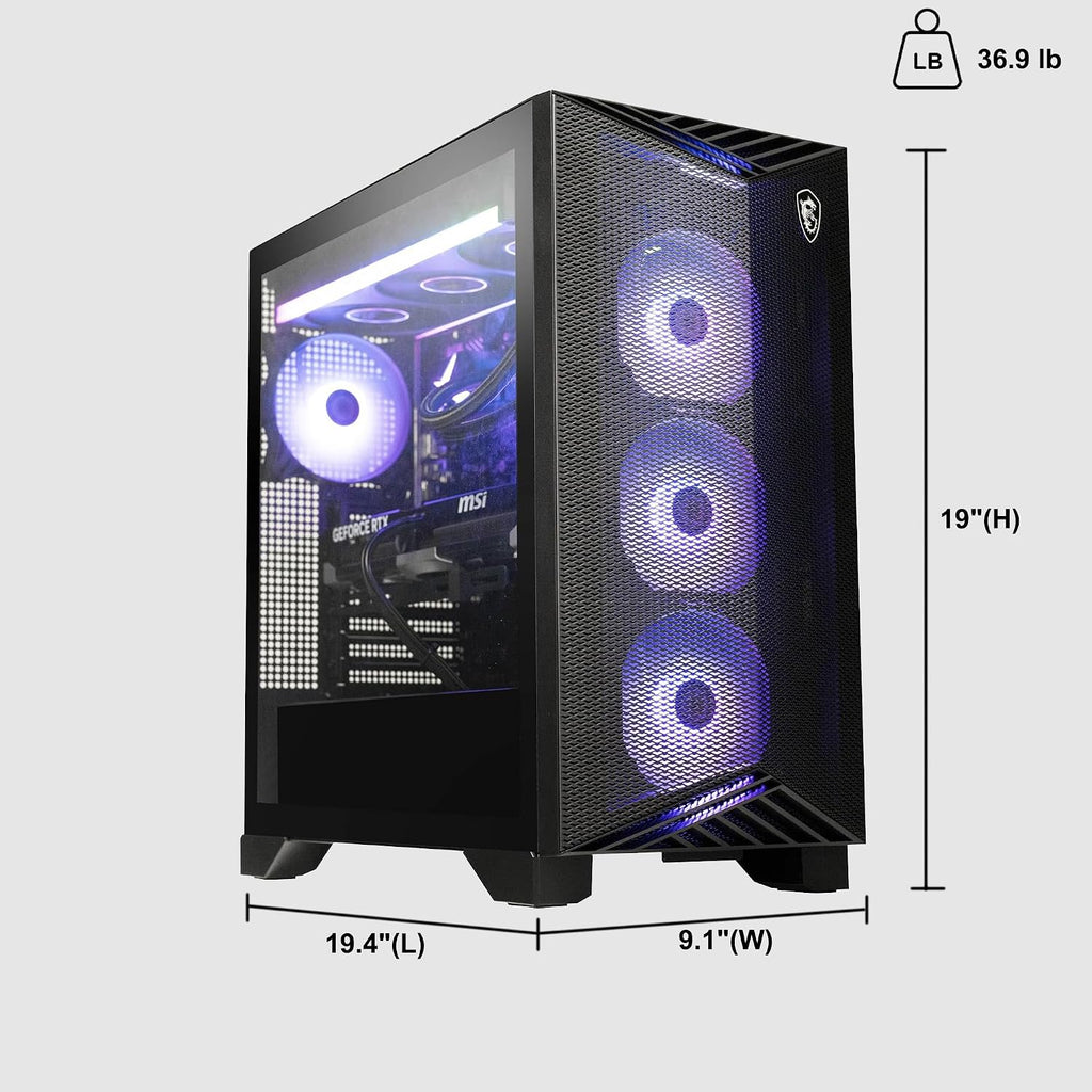 msi Aegis ZS2 Gaming Desktop AMD 12-core Zen 5 Ryzen 9 9900X 32GB RAM 2TB SSD GeForce RTX 5080 DLSS 4 360mm Liquid Cooler 850W 80+ Gold PSU Support HDD Win11 w/ICP Hub