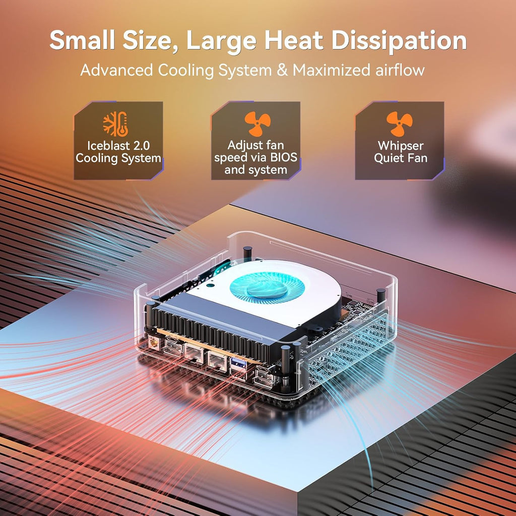 GEEKOM AX8 Max Mini PC with AMD Ryzen 7 8745HS Dual 2.5GbE LAN Port| 16GB DDR5,1TB NVMe SSD| Radeon 780M,USB4.0(40Gbps),Quad Display| Windows 11 Pro Gaming,Office,Video Editing
