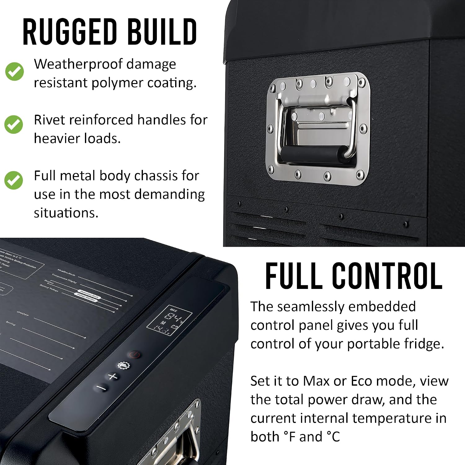 Explorer Bear 12 Volt Refrigerator 12V Car Fridge 12/24V DC 110-240V AC Portable Freezer Compressor Cooler 0℉-50℉ 3-Year Warranty for Truck Van RV SUV Boat Trailer Travel Road Trips Camping…