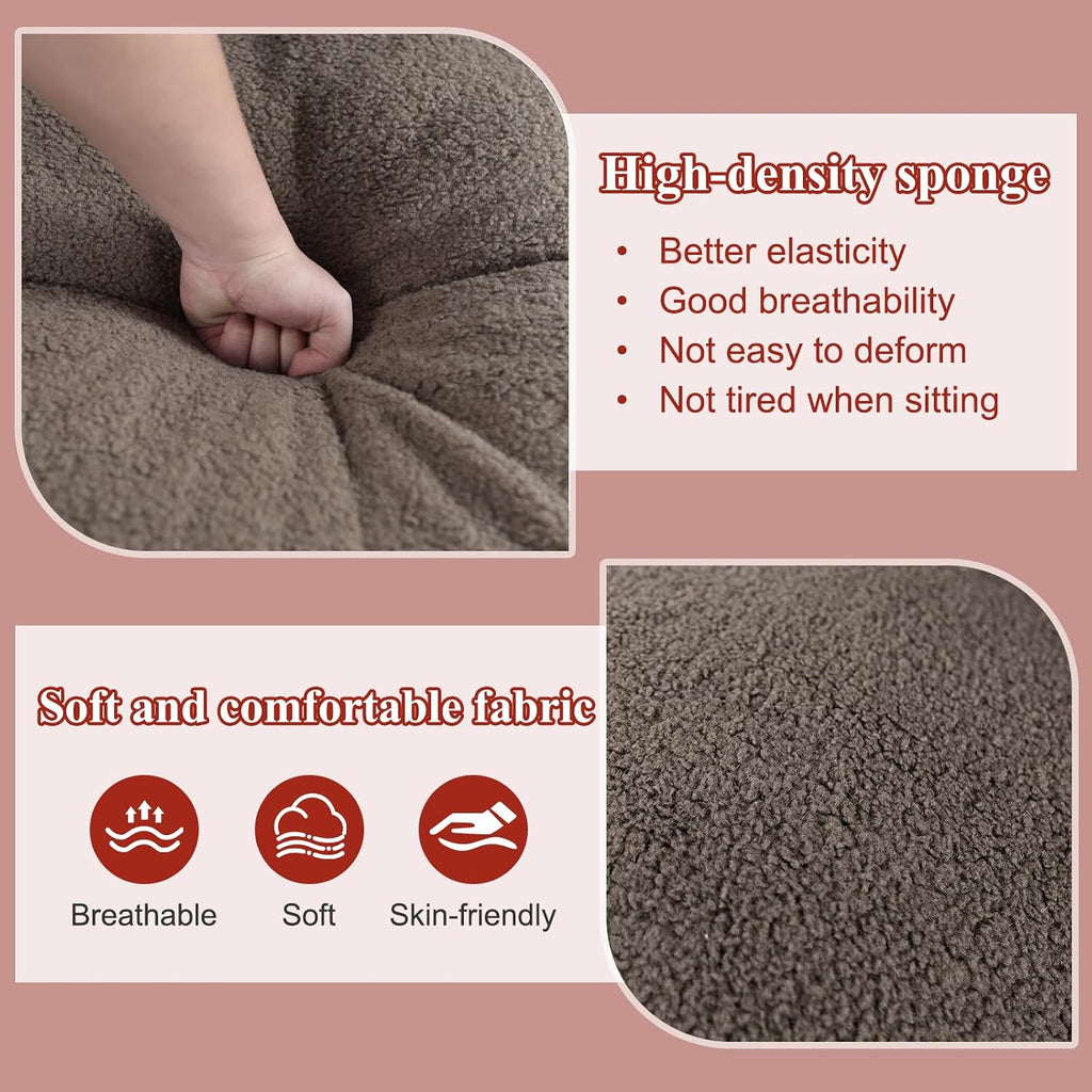 Human Dog Bed, Lazy Sofa Couch, Plush Floor Gaming Chair,5 Adjustable Position, sit, Sleep, fold, Suit to Put in Bedroom, Living Room,Space Saving Design, Taupe