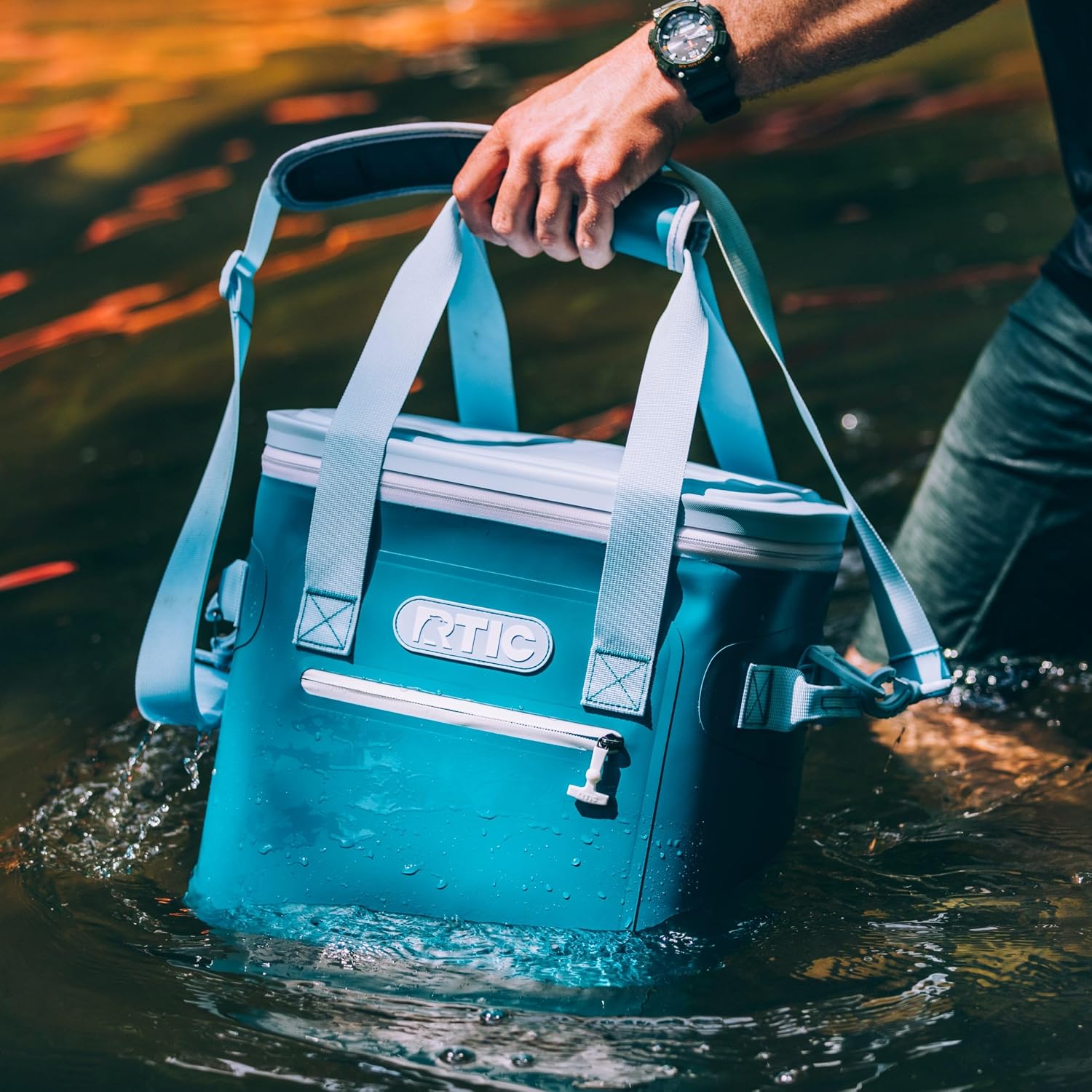 RTIC Ultra-Tough Soft Cooler 20 Can, Insulated Bag Portable Ice Chest Box for Lunch, Beach, Drink, Beverage, Travel, Camping, Picnic, Car, Trips, Floating Cooler Leak-Proof with Zipper