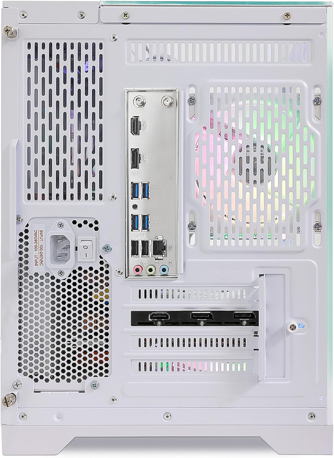 Curved Pannel Gaming PC - AMD Ryzen 7 7800X3D 8-Core 4.2 GHz - GeForce RTX 5060 8GB -32GB DDR5 6000MHZ RAM - 1TB PCIe SSD - WiFi &Bluetooth - RGB Fans-Windows 11, Desktop Computer-White