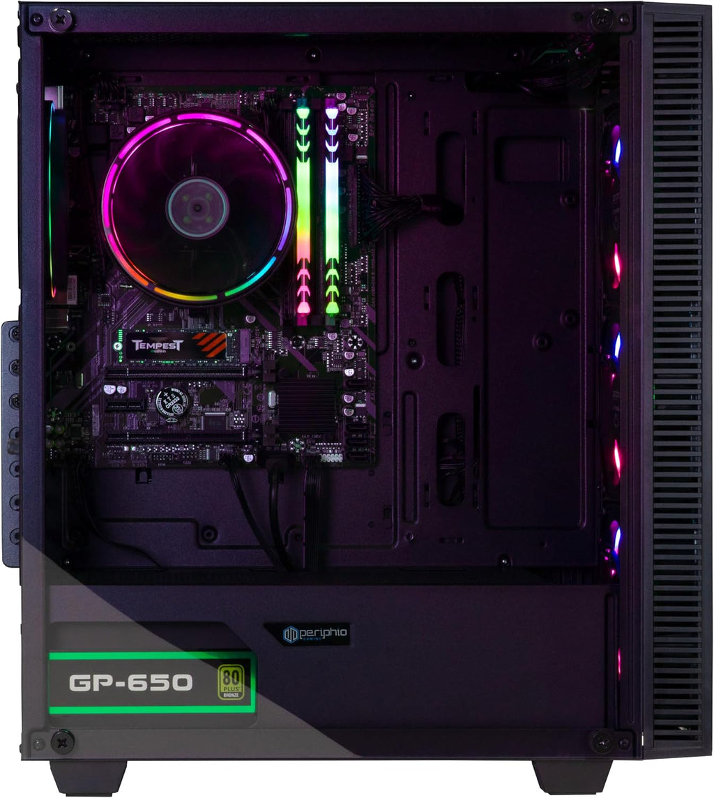 Periphio Terra Prebuilt Gaming PC - AMD Ryzen 7 5700G CPU (4.6GHz Turbo) | Radeon Vega 8 Graphics | 1TB M.2 NVMe SSD | 16GB DDR4 RAM | Windows 11 Gaming Desktop Computer | WiFi + BT…