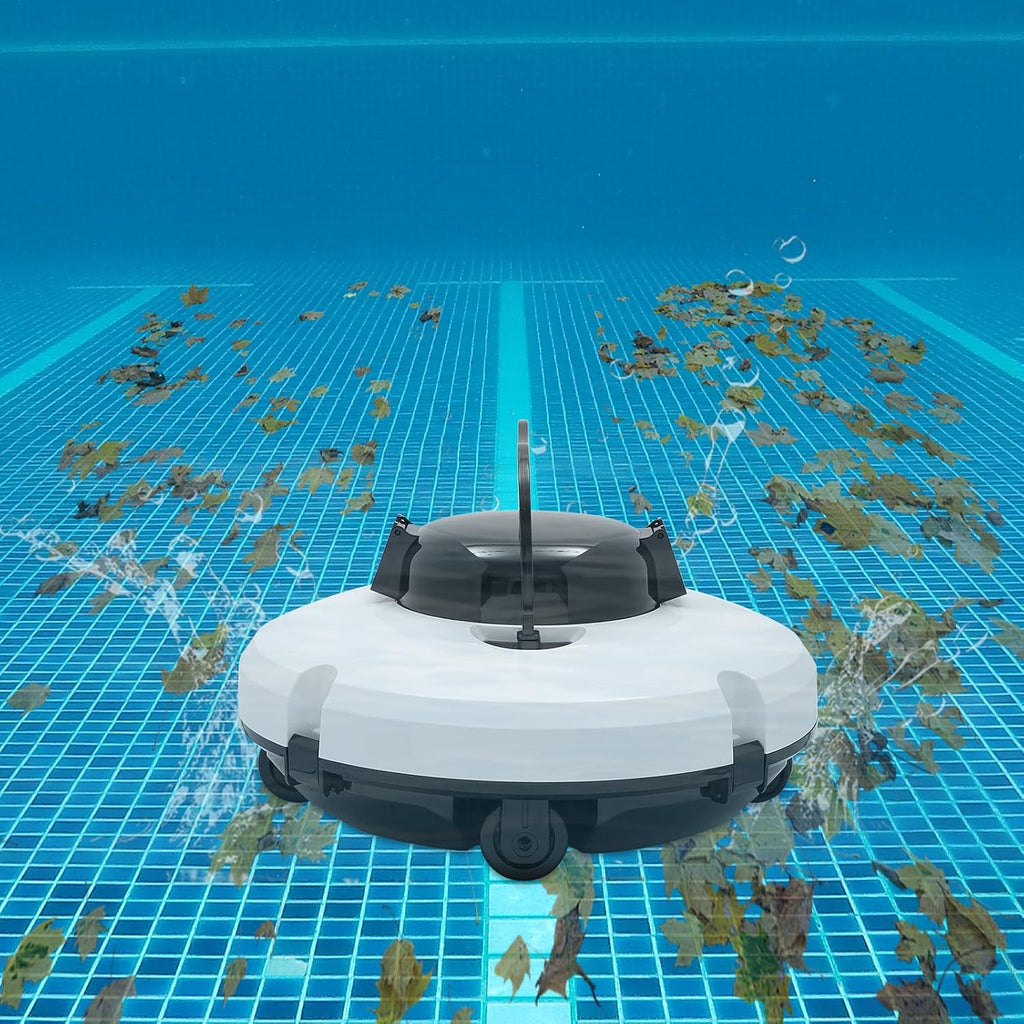 Cordless Robot Pool Cleaner, 120 Min Runtime, Automatic Pool Vacuum for Above-Ground and In-Ground Pools, Automatically Reverse Pool Cleaner, 1076.4ft² Applicable Area