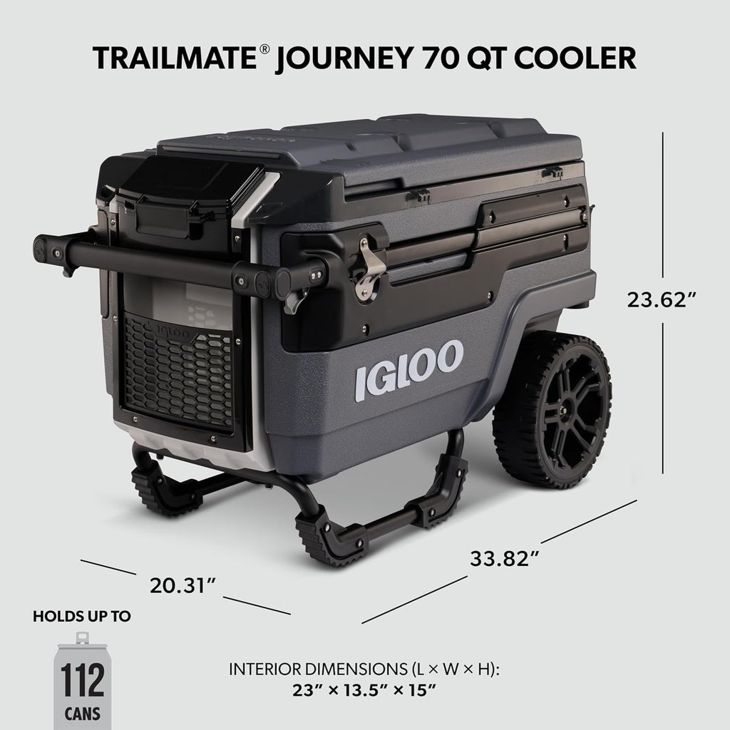 Igloo Trailmate Journey 70Qt Wheeled Cooler | Insulated Hard Shell Ice Chest
