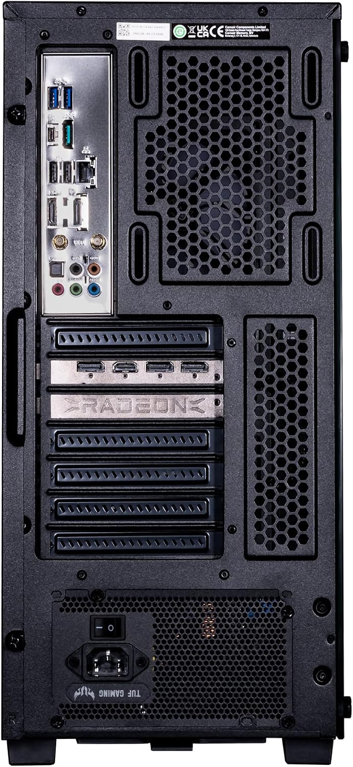 Velztorm Fultix Black Prebuilt Gaming PC (AMD Ryzen 5 5500, GeForce RTX 5060, 16GB DDR4 RAM, 512GB PCIe SSD, RGB Fans, 750W PSU, WiFi 5, Bluetooth 4.2, RJ-45, HDMI, Win 11 Pro)