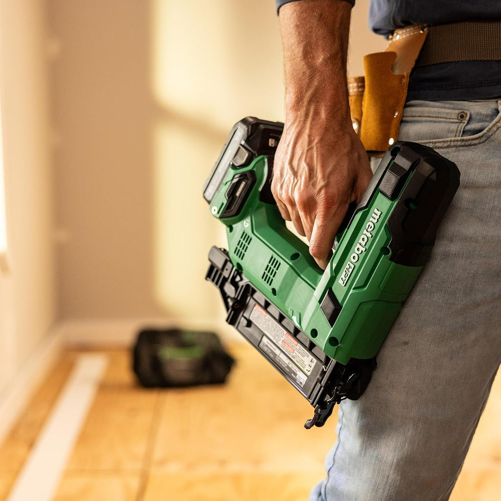 Metabo HPT 18V MultiVolt Compact Cordless Brad Nailer Kit, 18 Gauge Nailer with Power Tool 2.0Ah Lithium Ion Battery, Drives 5/8' to 2' Brad Nails, 700 per Charge, NT1850DG