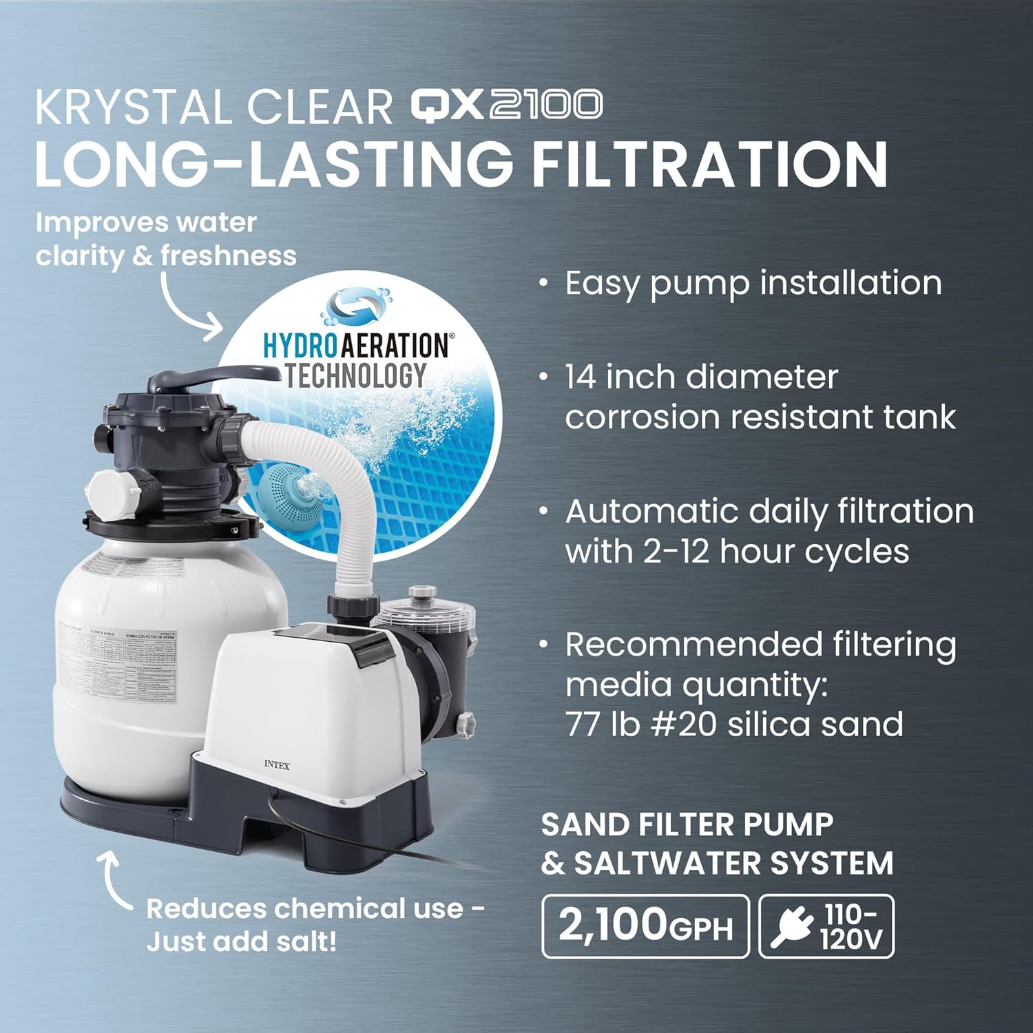 INTEX 26367EH Ultra XTR 24ft x 12ft x 52in Above Ground Swimming Pool Set with Sand Filter Pump and Deluxe Automatic Vacuum Cleaner
