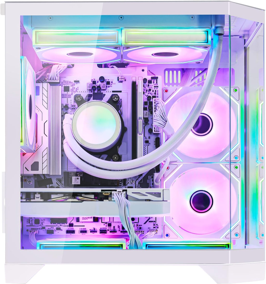 Ocean of Stars AI Ready Gaming PC Desktop -RTX 5070 12GB -AMD Ryzen 7 7800X3D 8-Core 4.2GHz -16GB DDR5 6000MHz RAM -1TB PCIe SSD - 850W PSU -Windows 11 -RGB Prebuilt PC Computer -White