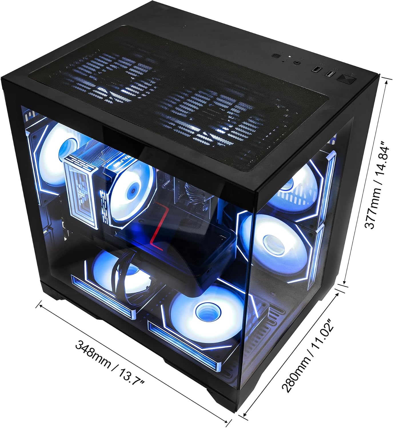 Ace Gaming PC Desktop- Intel Core i5 14400F 3.5 GHz 10-Core, GeForce RTX 5060 8GB, 16GB DDR4 RAM 3200MHz,1TB PCIe SSD, Wi-Fi & Bluetooth, Windows 11-Prebuilt Tower Gamer Computer-Black