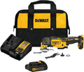 DEWALT 20V MAX XR Oscillating Tool Kit with Blades, 3 Speed Cordless Brushless Multitool, Up to 20,000 OPM, LED Light, Battery and Charger Included (DCS356C1)