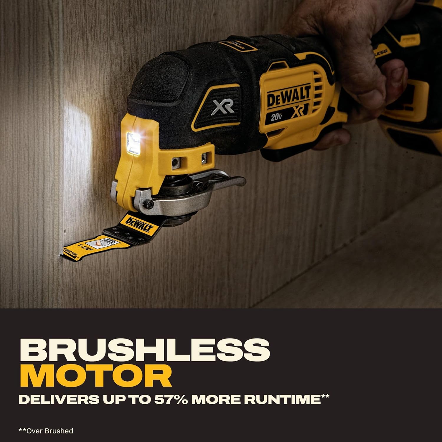 DEWALT 20V MAX XR Oscillating Multi-Tool Kit, Oscillating Tool Accessories, Cordless, 3-Speed, Quick Blade Change, Sand Paper, Blades, Battery and Charger Included (DCS356D1)