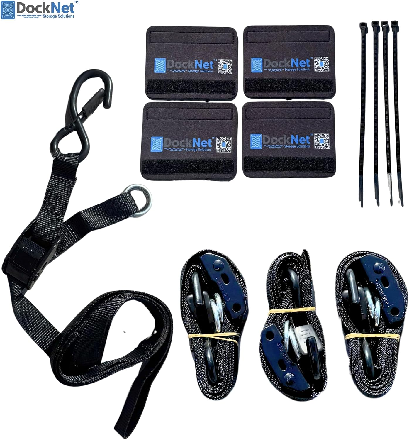 DockNet Storage Net – Heavy-Duty Boat Slip Organizer for Boat Docks | Easy Install Marine Storage Solution for Drying of Towables, Life Jackets, Paddleboards, Inflatables, etc