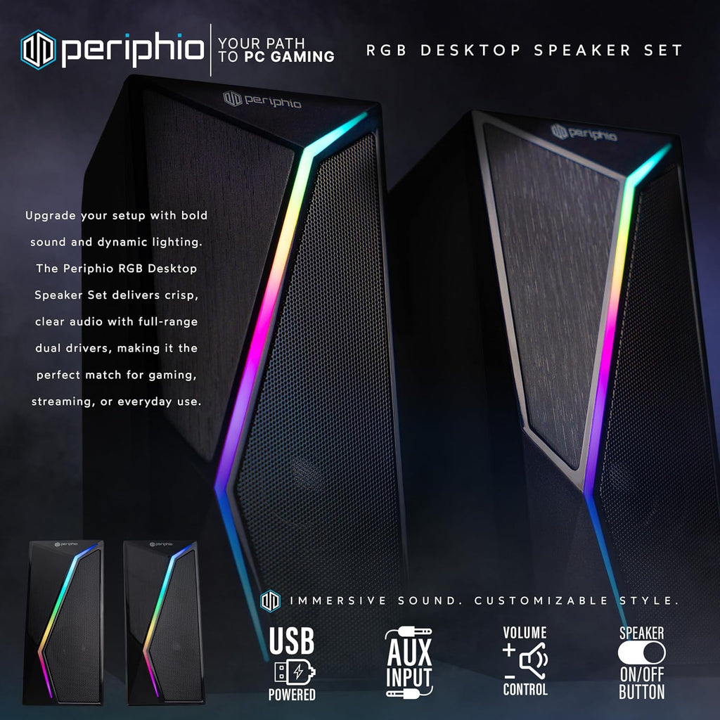 HP 600G4 Gaming Bundle | Intel Core i5-8500 | 16GB RAM | 500GB SSD | Windows 11 Pro | AX200 WiFi+Bluetooth | Periphio RGB Keyboard & Mouse | RGB Speakers | 2K Webcam | 24' New HD Monitor (Renewed)