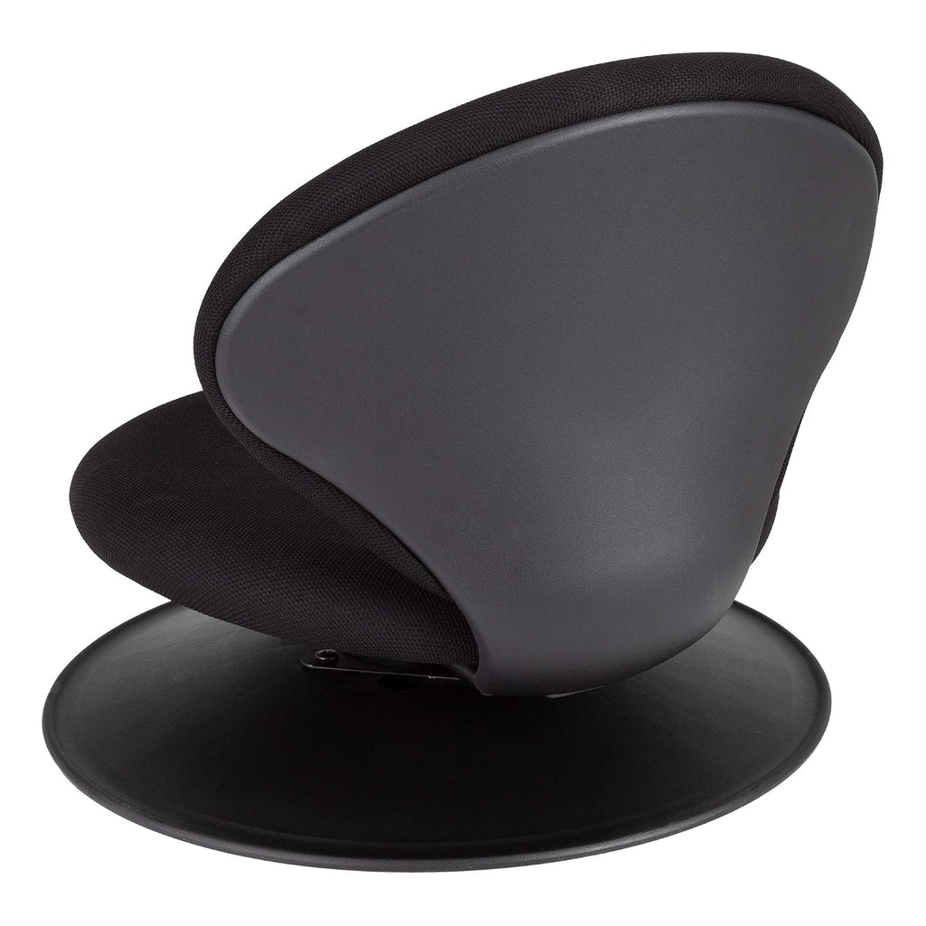 Norwood Commercial Furniture - NOR-ENI225BK-SO 360-Degree Swivel Padded Floor Chair with Back Rest for Teachers, Students, and Gamers, Black
