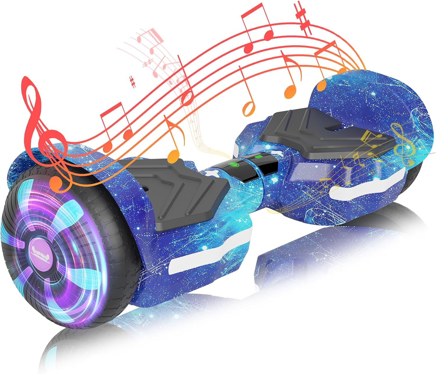 SIMATE Scooter, Bluetooth Speakers and LED Light-Up Wheels, APP Control, Dual 250W Motors, 8.5 mph Max Speed & 8.5 Miles Max Range, Gifts for Kids Adults Girls Boys