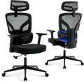 Office Chair Ergonomic Desk Chair - Home Mesh Office Desk Chair with Adjustable Lumbar Support, High-Back Computer Gaming Chair with Headrest 3D Armrests, Rolling Swivel Task Chairs for Home, Office