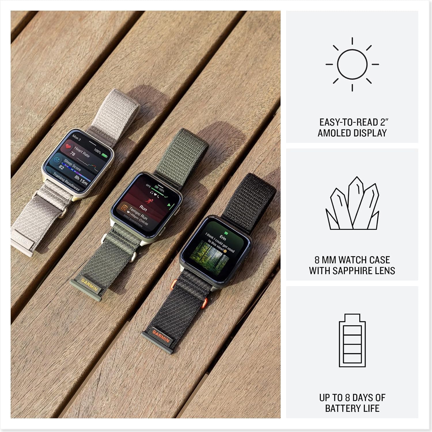 Garmin Venu X1 Thin & Lightweight GPS Smartwatch, Soft Gold | AMOLED Display, Advanced Health and Fitness Features, Sleep Tracking, 100+ Sports Apps | Signature Series Power Bundle