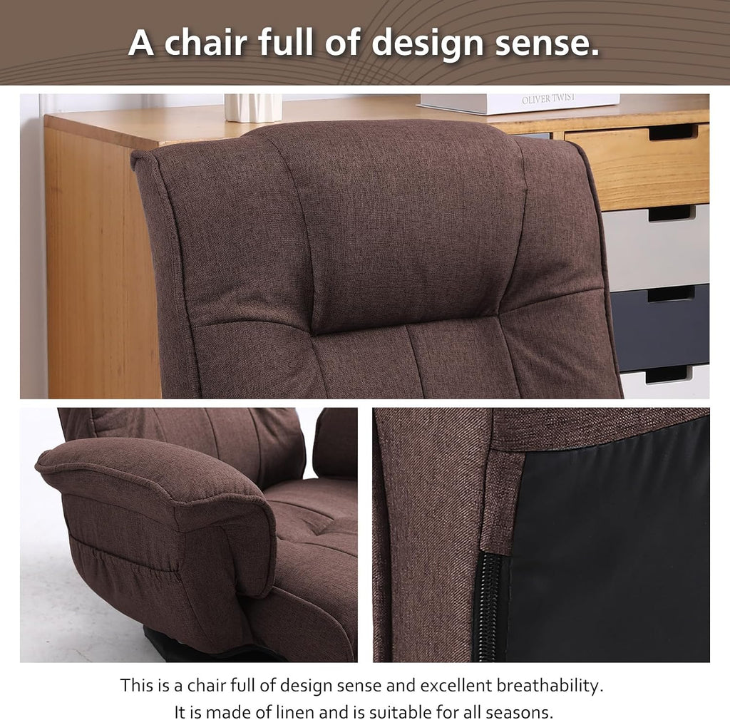 360 Degree Swivle Adjustable Floor Chair, Chaise Lounge Indoor, Folding Lazy Sofa with Armrests and Side Pocket Adults Gaming Chairs for Living Room, Bedroom Factory Price 201 (CO)