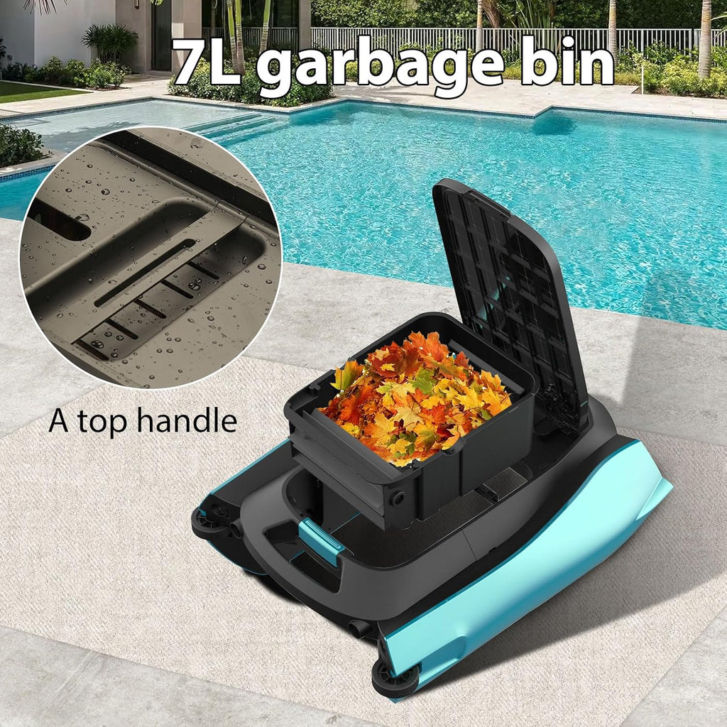 Festnight Solar Pool Skimmer Robot, Four Cleaning Modes, Auto Pool Surface Skimmer Robot, Intelligent Robot Skimmer for Top of Pool, Automatic Pool Skimmer for Top of Water, Pool Cleaning Tools