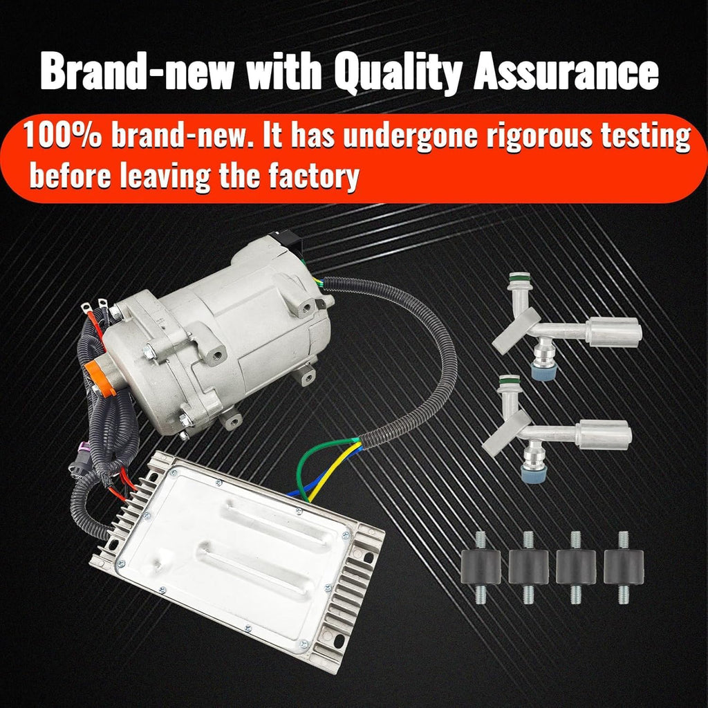 12V Auto Compressor Universal AC Electric Compressor 20cc/r Air Conditioner Compressor AC.100.3851 for R134a Compatible with RVs, Campers, Buses & Trucks