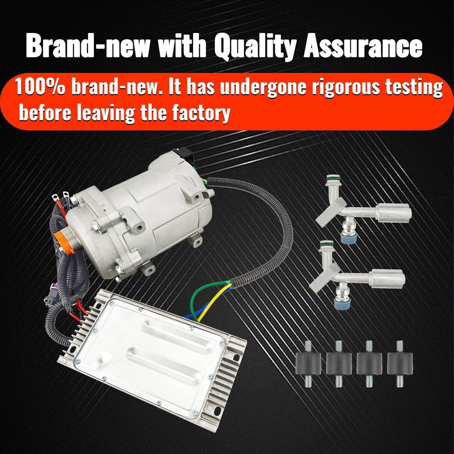 12V Auto Compressor Universal AC Electric Compressor 20cc/r Air Conditioner Compressor AC.100.3851 for R134a Compatible with RVs, Campers, Buses & Trucks