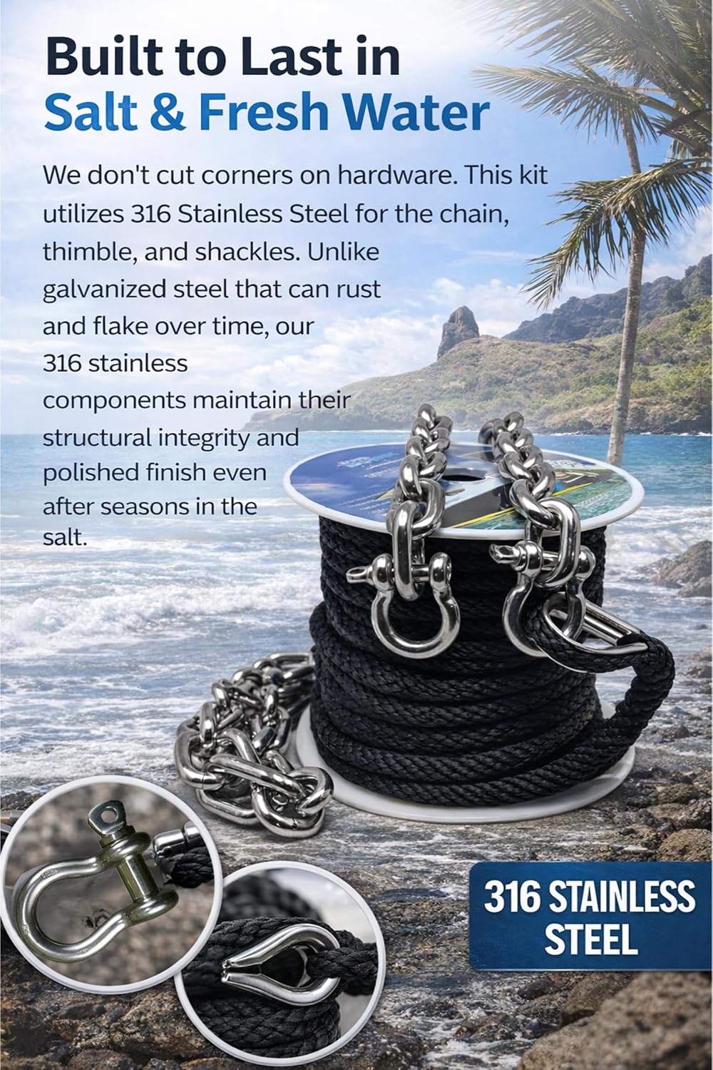 SandShark Premium Fluke Anchor-Retractable Shaft Easy Storage-Aluminum Pontoon Boat Anchor, Jet Ski Anchor. Boats<30 ft. Sand Anchor for Boat, Boat Anchor.