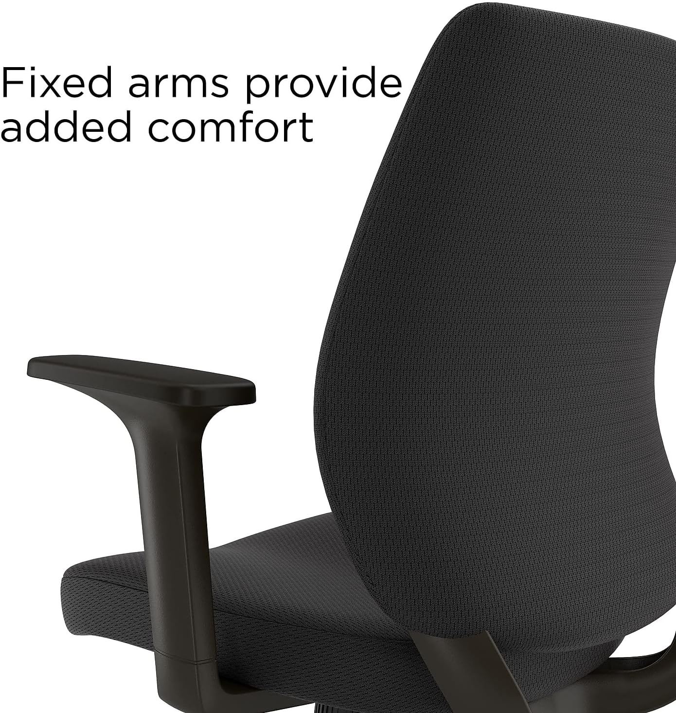 Staples Ergonomic Task Chair, Fabric, Black