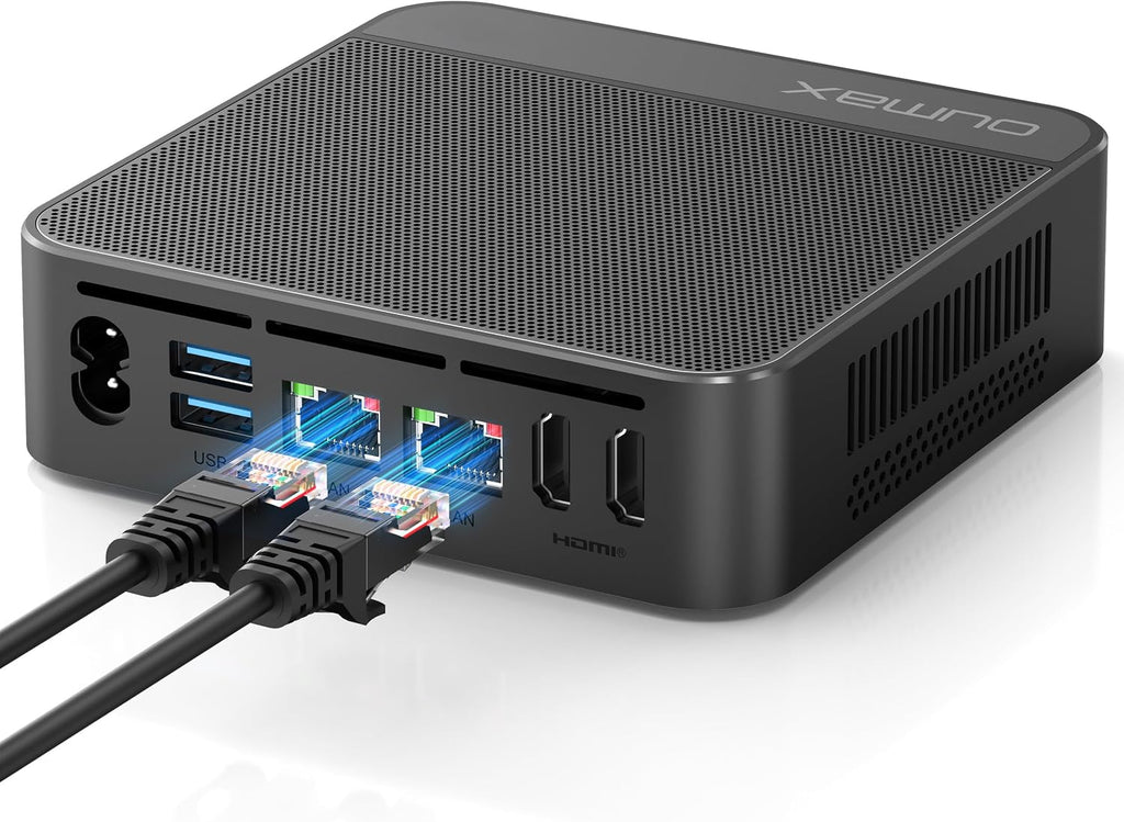 Mini PC,Twin Lake N150(Turbo 3.6Hz) 16GB DDR4 500GB M.2 SSD Dual LAN, Desktop Mini Computer 4K Dual HDMI Display, Wifi5, BT5.0, Built-in 45W Power Supply