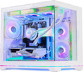 Superview Prebuilt Gaming PC Desktop Computer, AMD Ryzen 7 9800X3D 6-Core 3.9GHz, Radeon RX 9060 XT 16GB,16GB DDR5 RAM,1TB PCIe SSD, 850W PSU,Liquid Cooler,Win 11, RGB Fusion 2.0, White