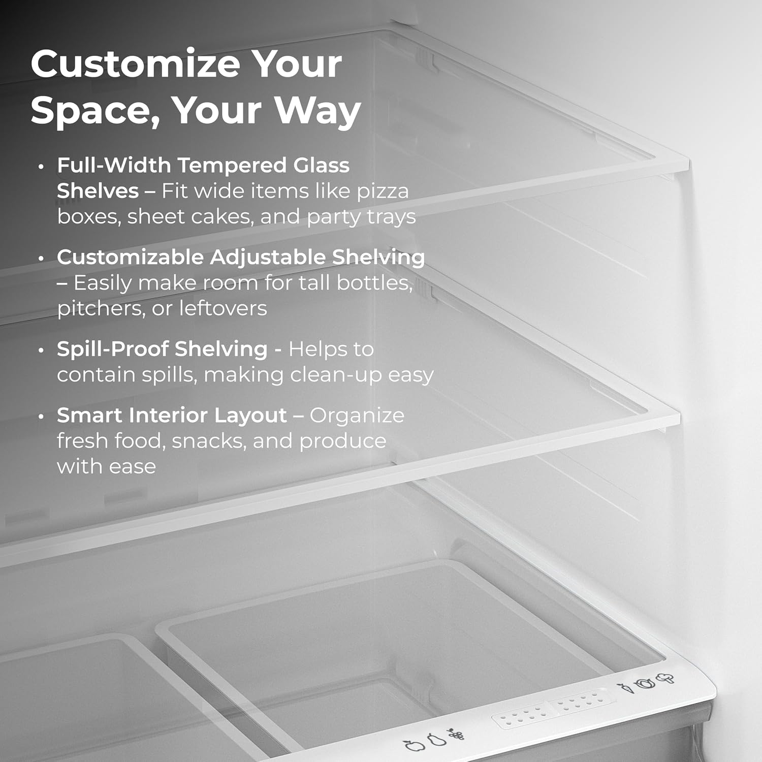 Kenmore 33' Top Mount Refrigerator with Freezer - Adjustable Shelving, Humidity-Controlled Crispers, Optional Ice Maker, LED Lighting, ENERGY STAR Certified, 25 cu. ft. Capacity - White