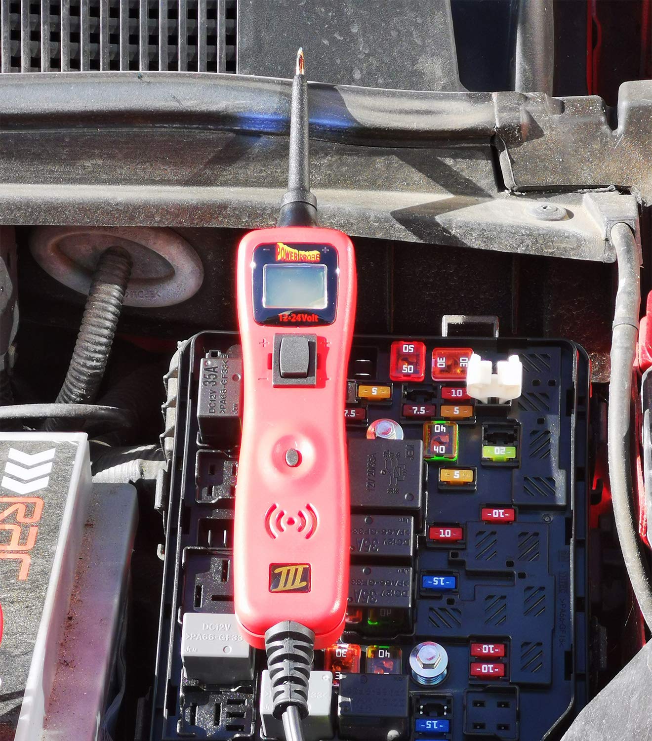 Power Probe III Clamshell - Red (PP3CSRED) [Car Automotive Diagnostic Test Tool, Digital Volt Meter, AC/DC Current Resistance, Circuit Tester]