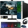 TechMagnet HP G3 Gaming Desktop PC,Intel Core i7 6th Gen,AMD RX 550 Graphics,16GB RAM,240GB SSD|2TB HDD,MTG New 24 Inch Monitor,RGB Keyboard Mouse,RGB Headphone,Webcam,Windows 11(Renewed)