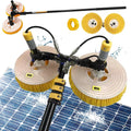 Pv Panel Wash Cleaning Machine, Telescopic Rod, 65Cm Double Head Solar Panel Cleaning Kit, Solar Cleaner Window Robot, Solar Panel Cleaning Brush and Pole, Electric Water,5.5M