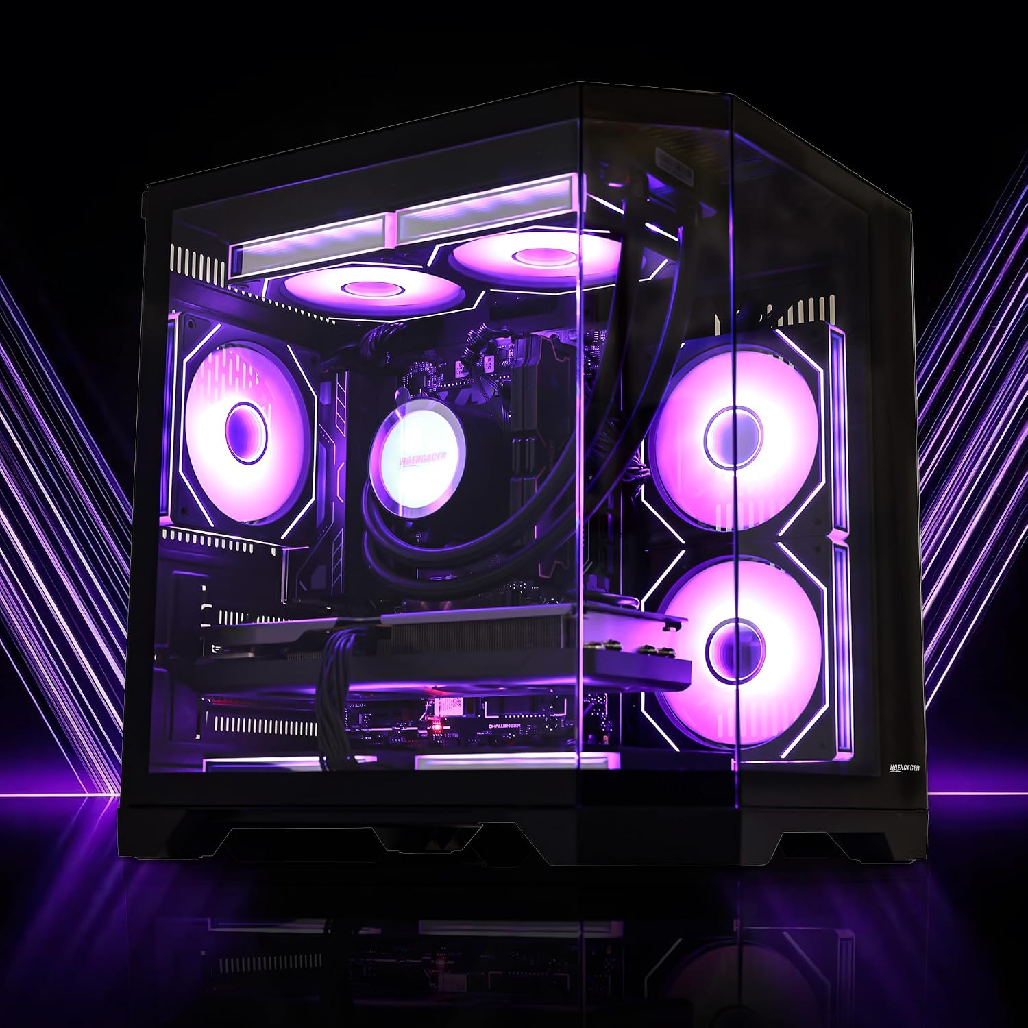 Ocean of Stars AI-Optimized Gaming PC, AMD Ryzen 7 7800X3D 4.2 GHz, RTX 5060 8G, 32GB DDR5 RAM 6000MHz, 1TB PCIe +1TB SATA SSD, 11AC WiFi,Windows 11 64-bit -Black