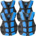 Hardcore Life Jacket 4 Pack Paddle Vest for Adults; Coast Guard Approved Type III PFD Life Vest Flotation Device; Jet ski, Wakeboard, Kayak; Ideal Extra Pontoon Boat Life Jacket