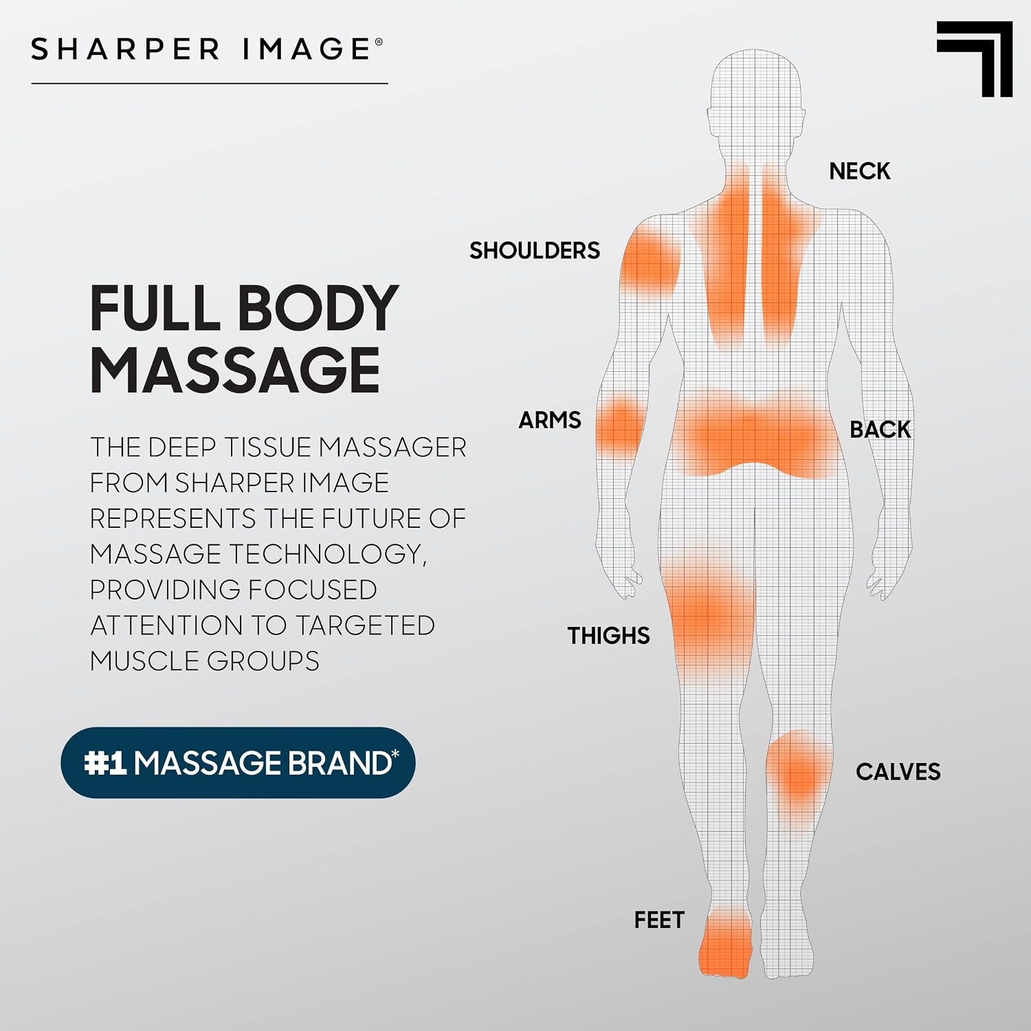 Sharper Image Deep Tissue Percussion Massage Gun, Powerboost Pro+ Hot & Cold Rechargeable Handheld Massager, 6 Adjustable Speeds, 6 Attachment Heads & Carrying Case, Muscle Pain Relief, Black