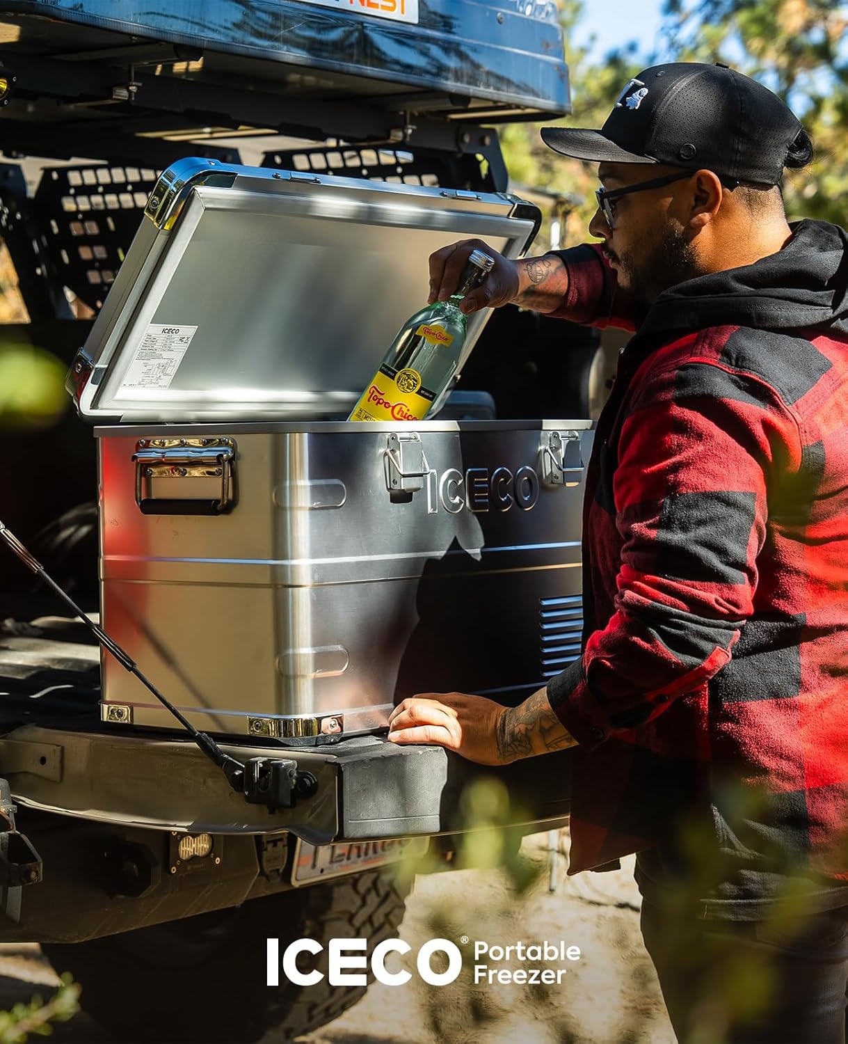 ICECO APL35 12 Volt Car Refrigerator, 37 Quart (35 Liter) Light Duty Aluminum 12V Portable Fridge Freezer, SECOP Nano Compressor, -4℉~68℉, 12/24V DC, 100-240V AC for Outdoor, Camping, RV, Truck, Boat