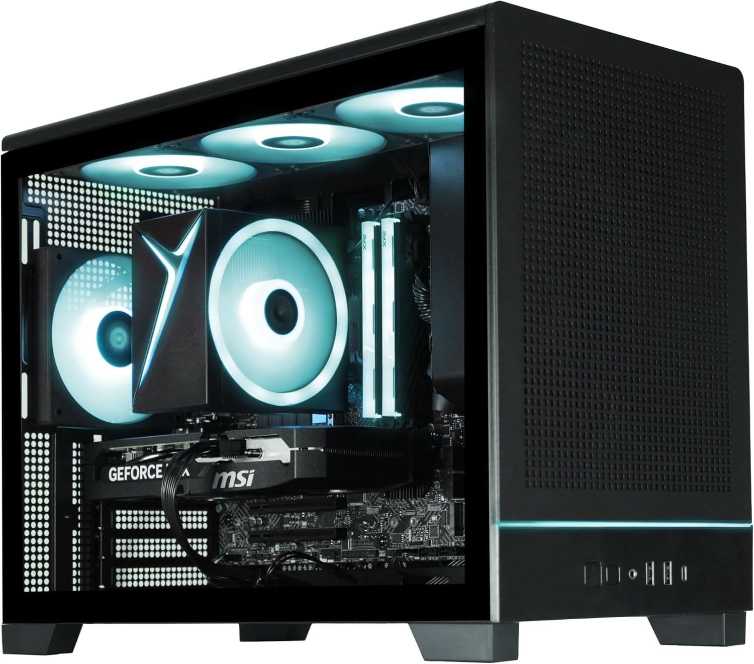 STORMCRAFT PC Gamer Viper AI Gaming PC,Intel i7 14700F 5.4GHz, GeForce RTX 5060,32GB DDR5 RGB RAM 6000MHz,1TB NVMe SSD, B760 Chipset,650W Gold PSU,WiFi,Bluetooth,Win 11 Home Prebuilt Tower Computer