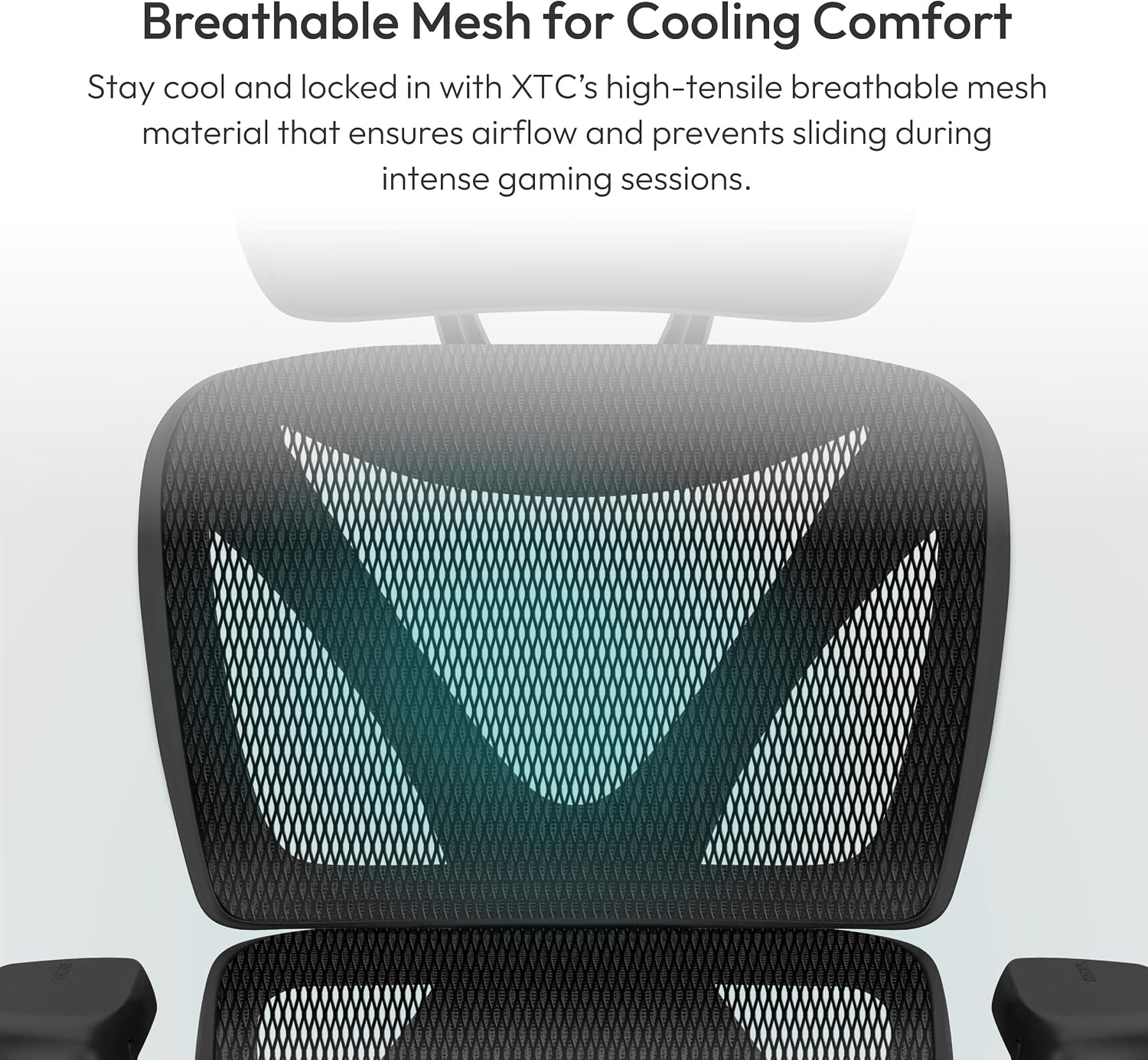 THUNDERX3 XTC Ergonomic Office Chair, for Adults Gaming Chair, High Back Desk Chair, Synchronous Tilt, Self-Adjusting Lumbar Support and Backrest, Adjustable Headrest, Breathable Mesh, Black