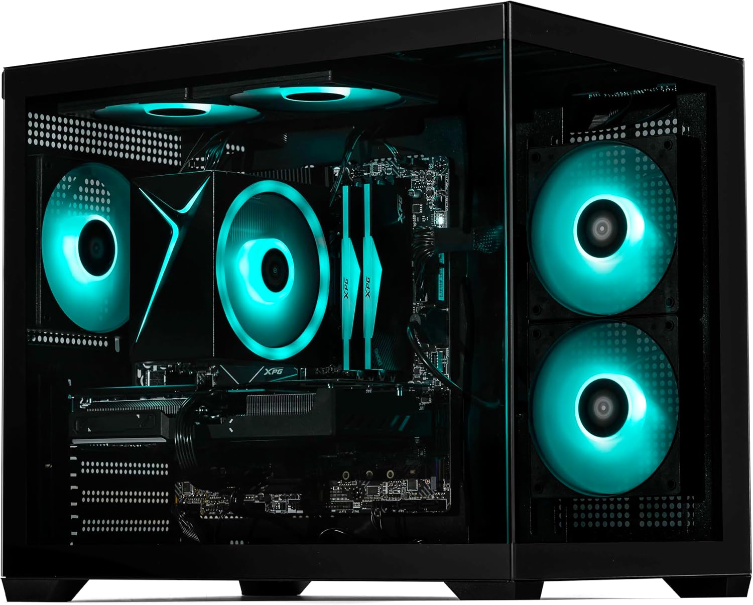STORMCRAFT Sirius AI Gaming Desktop, AMD R7-8700F, GeForce RTX 5060, 32GB DDR5 6000Mhz RGB Memory, 1TB m.2 NVMe SSD, USB Type-C, VR-Ready, WiFi BT, Windows 11 Home for PC Gamer