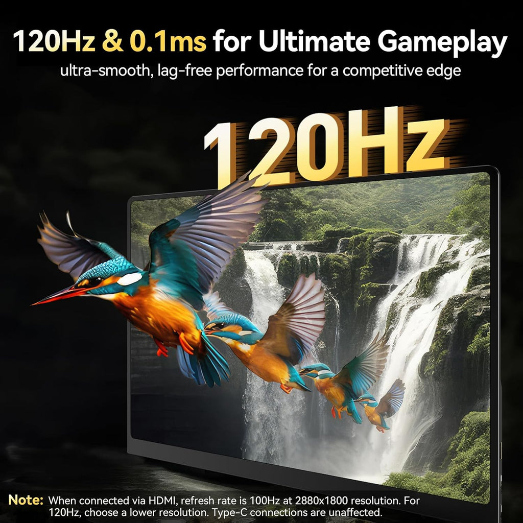 UPERFECT OLED Portable Monitor 16', 3K 2880x1800 | 120Hz | 0.1ms Portable Gaming Monitor, 500 Nits |100% DCI-P3 | 100000:1 Contrast | Ultra-Slim Design for Laptop Mini PC Phone Game Consoles Ucolor O2