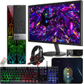 Dell OptiPlex 3060 SFF RGB Computer PC, Intel Core i5-8500, RX 550 4GB GDDR5, 16GB RAM, 512GB NVMe, 1TB HDD, 22 Inch HDMI Monitor, Gaming Headset, WiFi, Bluetooth, Windows 11 Pro (Renewed)