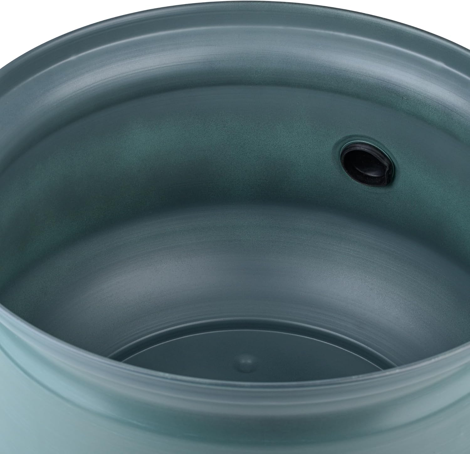 Decorative Garden Hose Holder Storage Pot with Lid | Hose Container Pot Outdoor or Indoor Use | Water Hose Hider 19x15.25 Inches,Green | Handmade (Brushed Green)