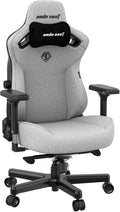 Anda Seat Kaiser 3 XL Gaming Chairs for Adults - Ergonomic Gray Fabric Gaming Chair with Lumbar Support, Comfortable Office Seat with Neck Support - Heavy Duty Wide Gamer Seat